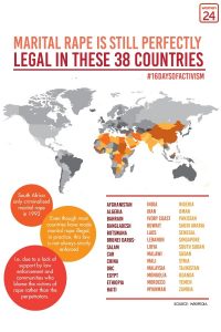 Marital Rape is still perfectly legal in these 38 countires