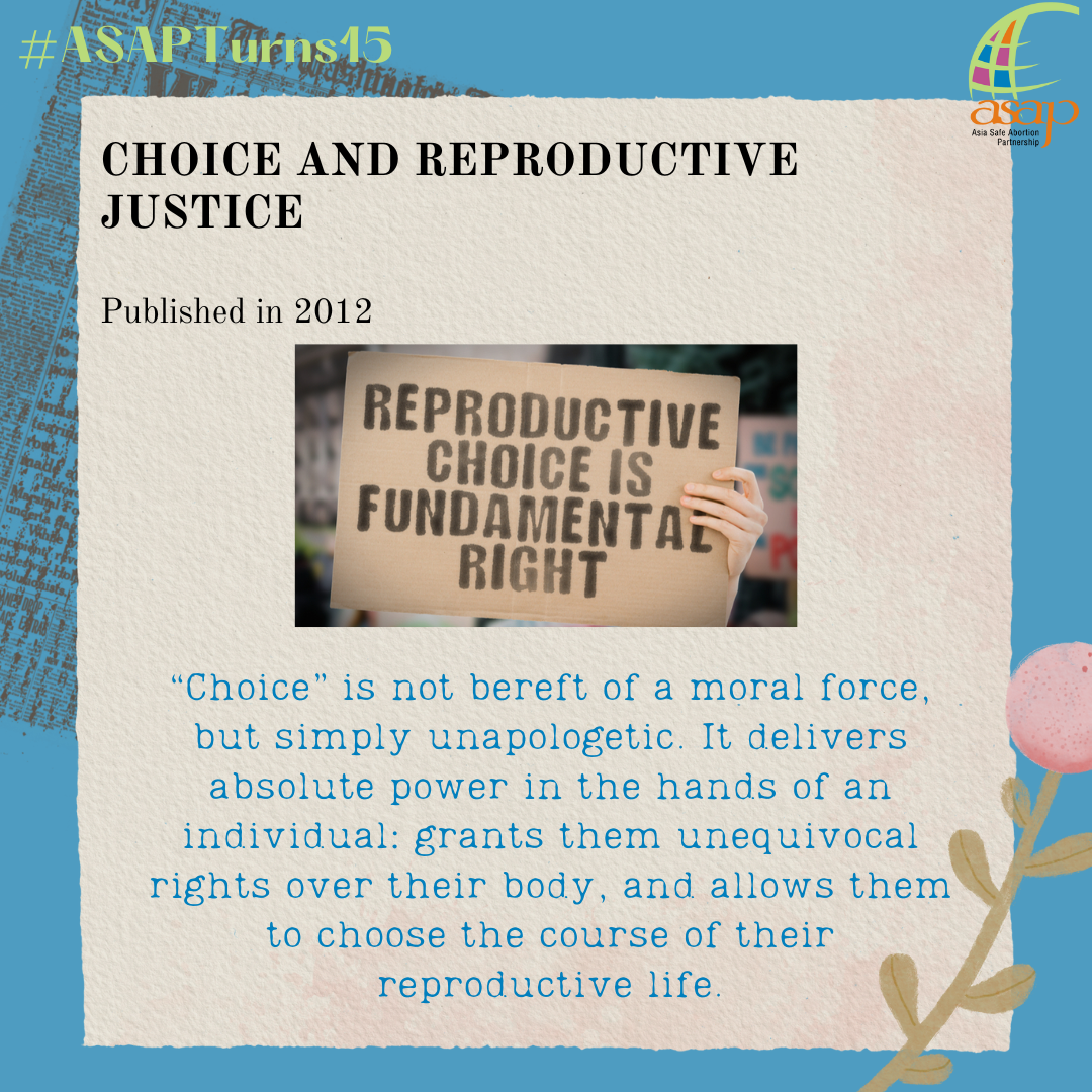 Choice and Reproductive Justice